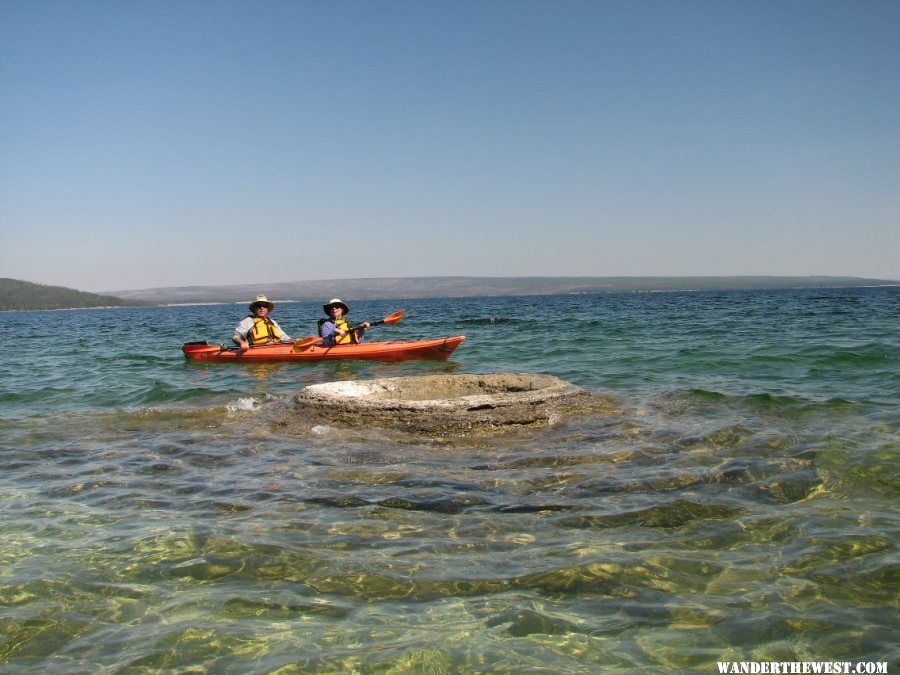 Kayaking past Fishing Geyser