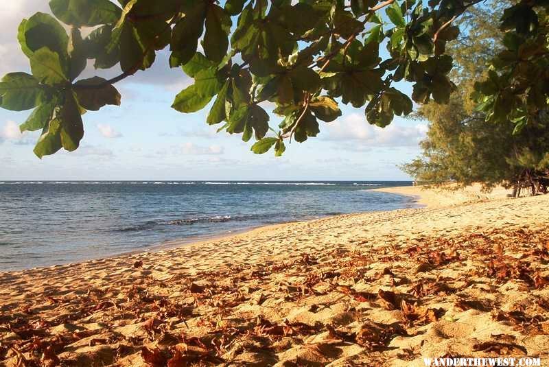 Ke'e Beach at the east end.