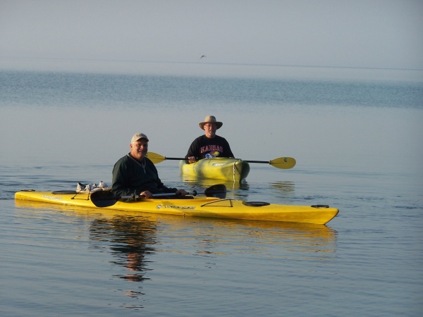 Lee got me out in a kayak for the first time in my life on Lake Huron.  The water was like glass and I may have found a new hobby!