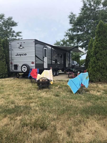 Lighthouse Point Campground, Cedar Point, Sandusky, Ohio July 11th, 2020. 
By far the nicest campground we've ever been to. All concrete pads-paved ro