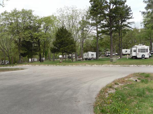 Looking at the campsites from another loop.