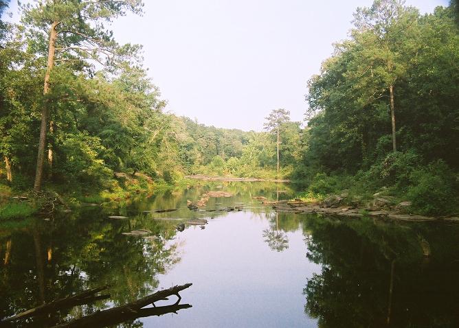 Looking down the Towaliga River