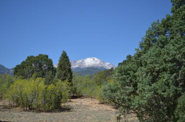 Looking toward Pike's Peak from the Garden of the Gods