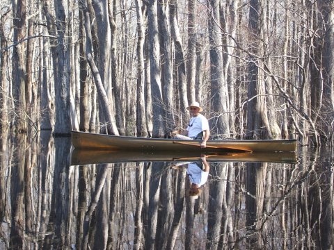 Me in my Merlin II on Ebeneezer Creek, Ga.