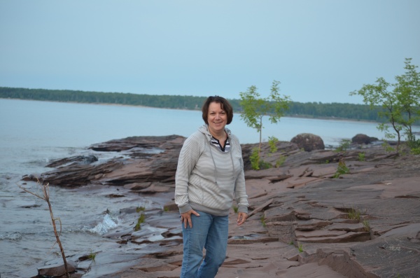 Mrs. Old Car on the shoreline of Lake Superior in Porcupine Mountains State Park