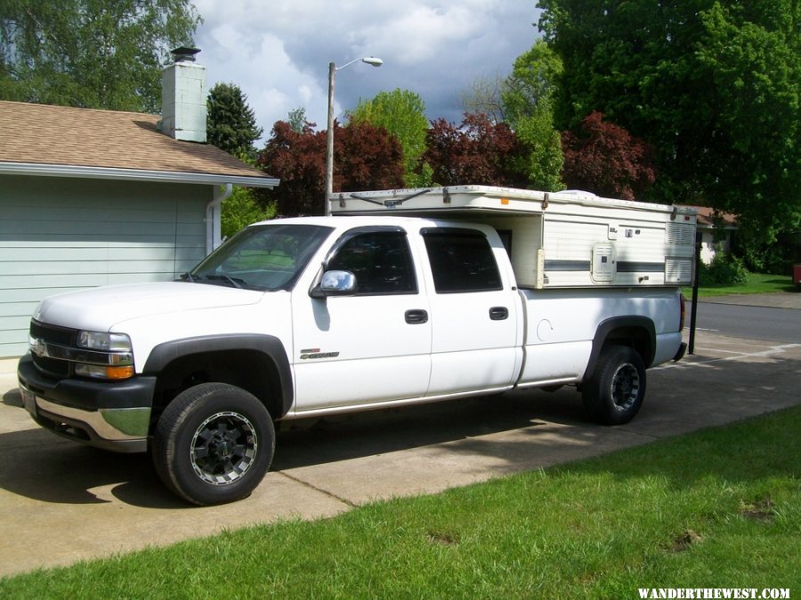 My new to me truck with my old camper