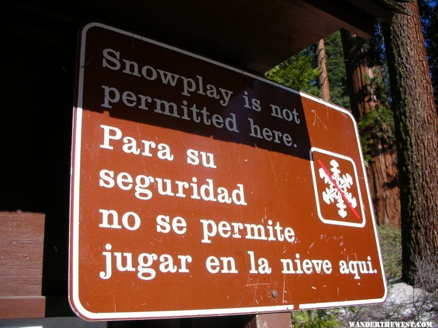 No snowplay!