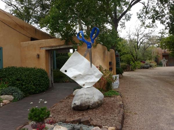 One of the many sculptures in the art district in Santa Fe, New Mexico.