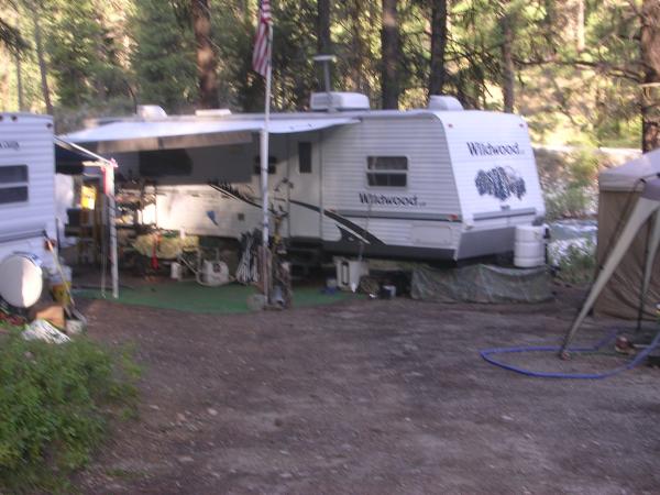 Our camp on the middle fork of the Bosie River early summer