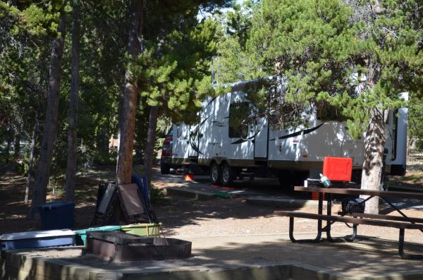 Our campsite at Golden Gate Canyon State Park near Golden, CO