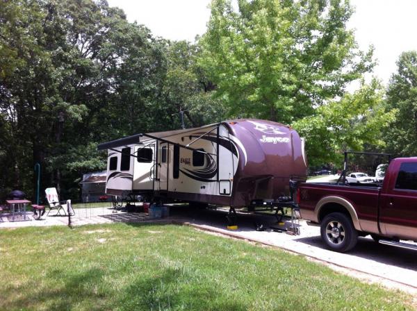 Our first outing after picking up the TT the day before - July '15. Staying at Coons Creek at Lake Shelbyville, IL