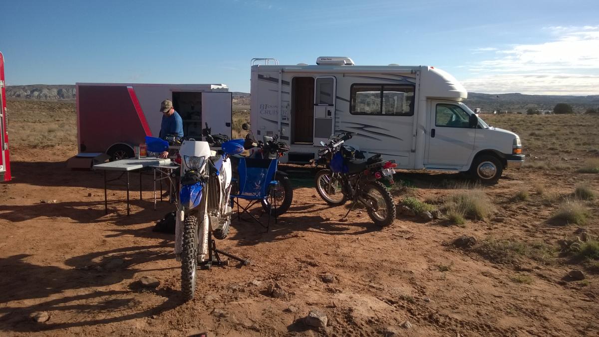 Outside of Moab, UT for some riding.