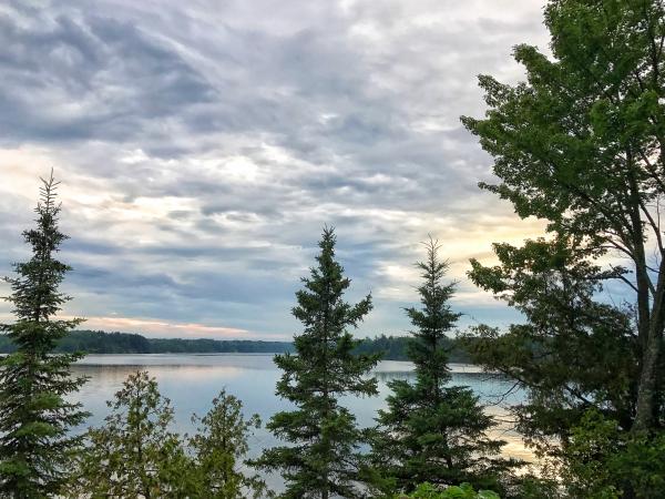 Overlooking the Au Sable River at Alcona Campground