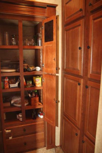 Pantry just not for food stuffs as Betty does a lot of crafting so this area is multi-purpose.