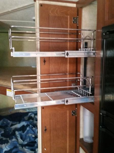 pantry rack full open