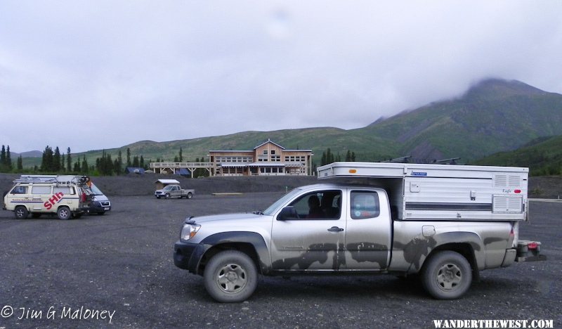 Parked by the visitor information center at Tombstone Territorial Park, Yukon