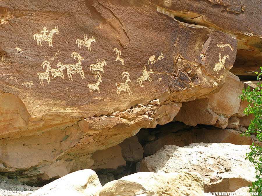 Petroglyphs in Arches National Park