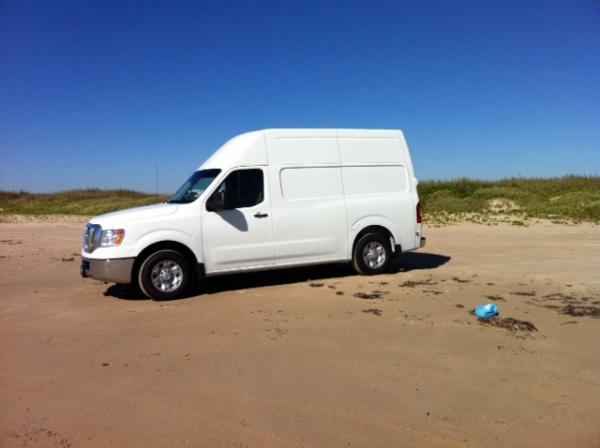 photo at beach in Galveston, Texas