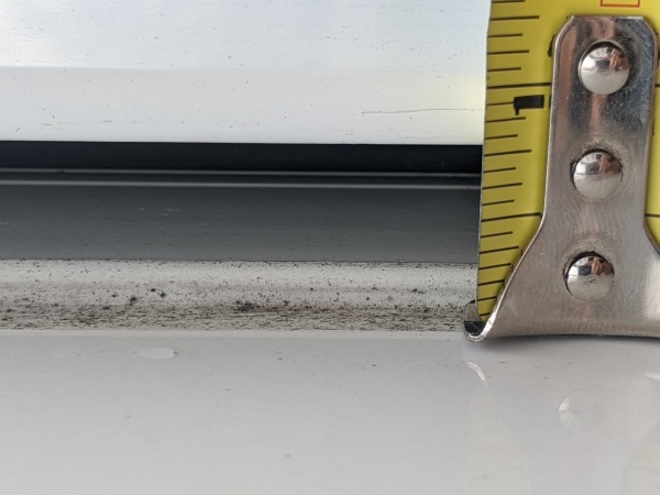 pic1 - this is showing the distance from the slide to the edge of the RV - about 3/4 of an inch.  This is same on the rear of the slide and the top of