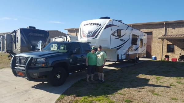 Pick up day. RV General Store in Newcastle, Ok took great care of us. Helps that we only live 5 miles from the store.