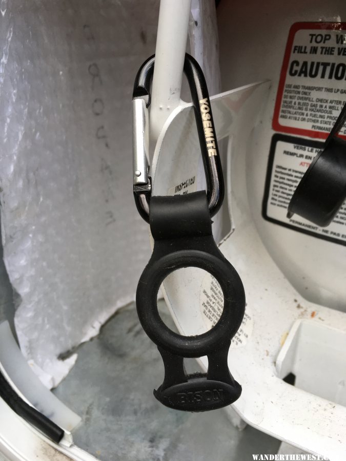 Propane bottle hook