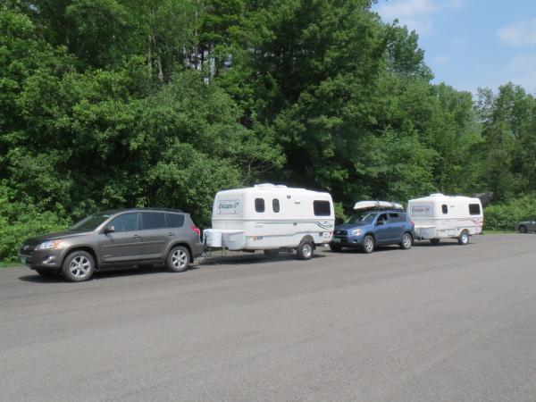 RAV4/Escape combos----you never know who you'll meet in the state park.