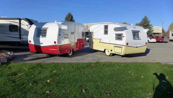 Reissued Shasta Airflyte Matador Red and Butternut Yellow 16'