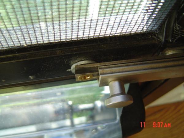 Screen Door Safety Latch, top view