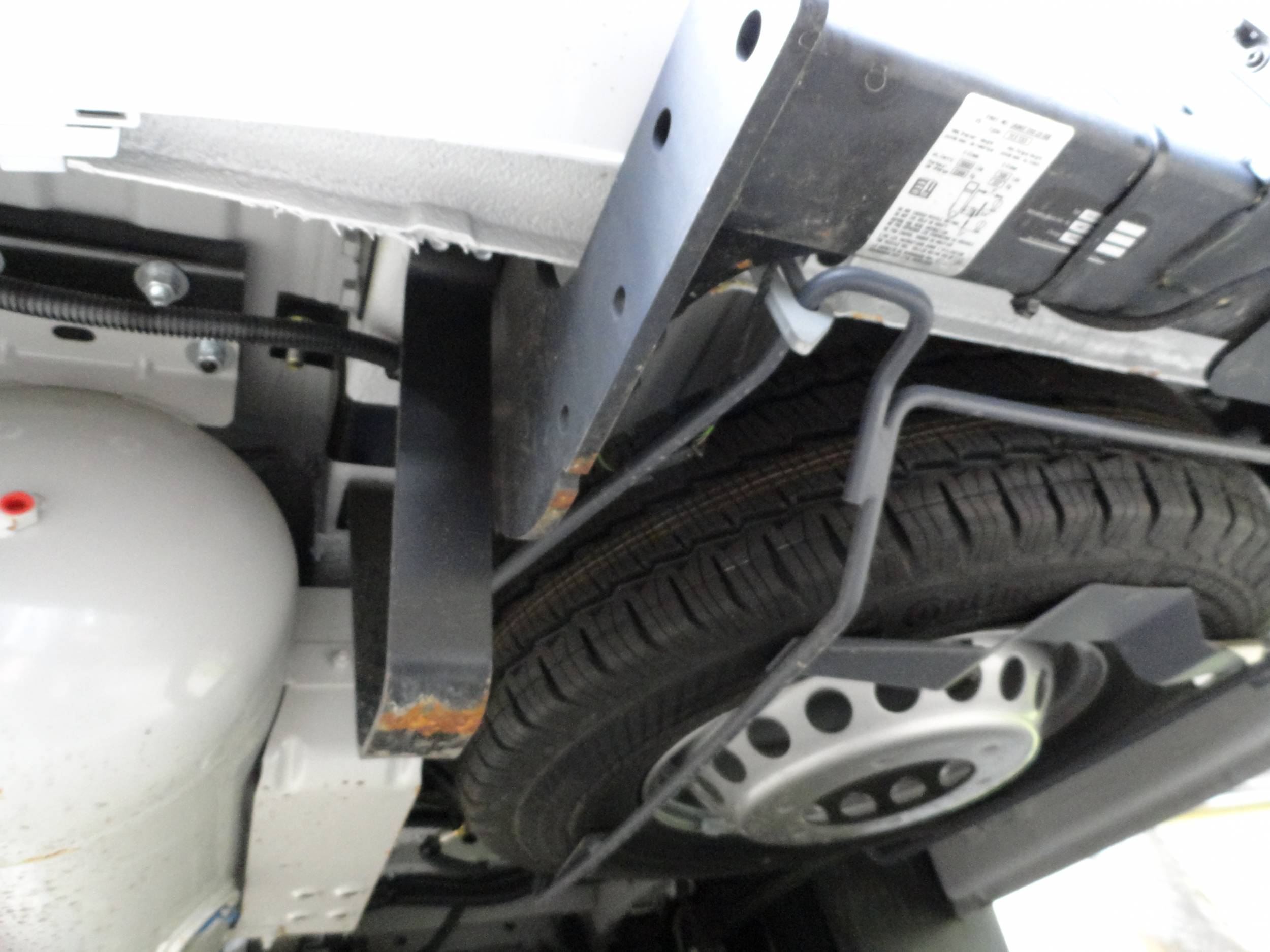 Spare Tire in rear undercarriage