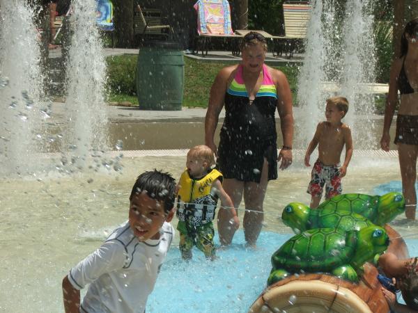 Splash Country 2010
Daughter and grandson with life jasket on