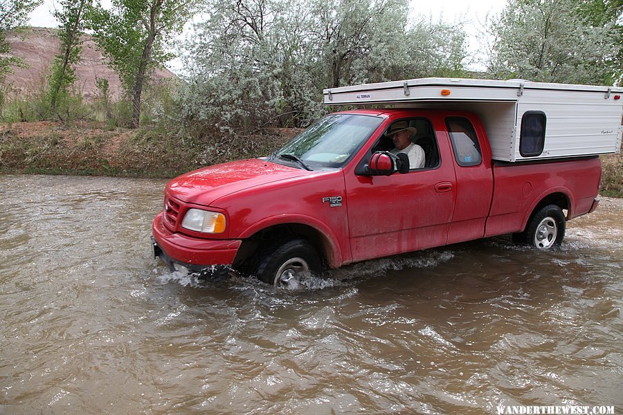 Stew Fording the Fremont River