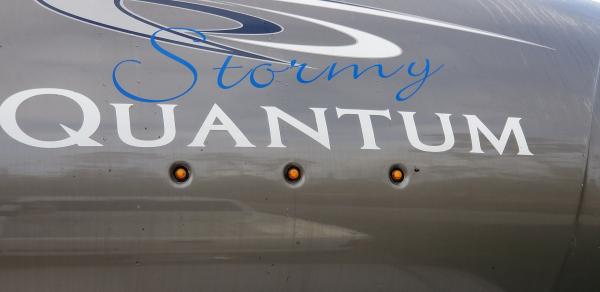 Stormy's decal on the front.