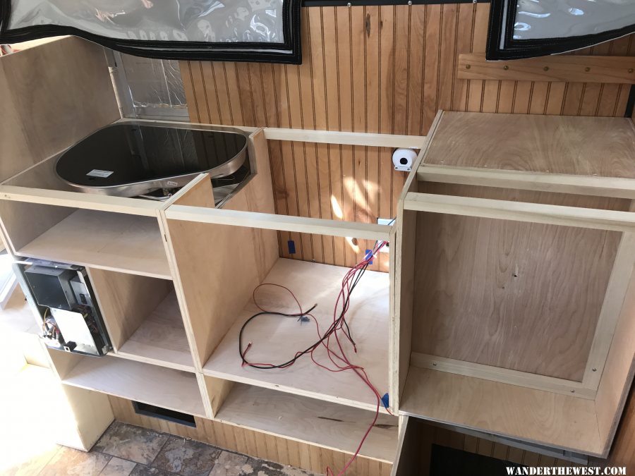 Stovetop and heater set in place