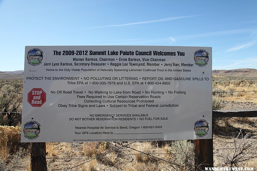 Summit Lake Reservation - Sheldon National Wildlife Refuge