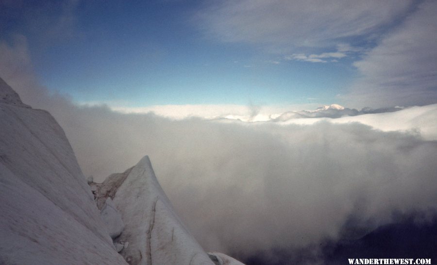 Summit of Mt Rainier way in the Distance