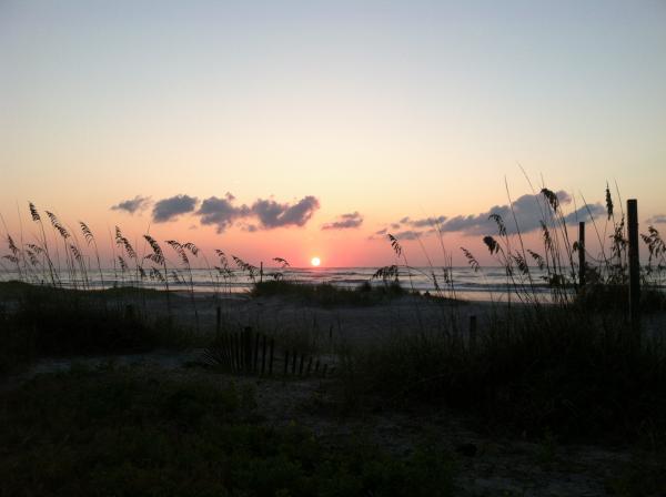 Sunrise over the Atlantic.