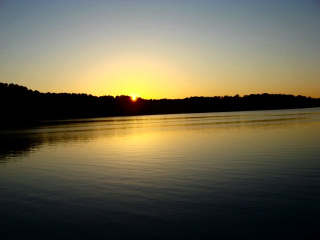 Sunset at Jordan Lake