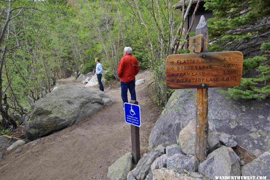 The Bear Lake Start of Flattop Mnt Trail