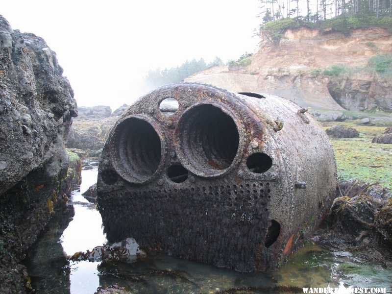 The Boiler of Boiler Bay at ultra low tide.