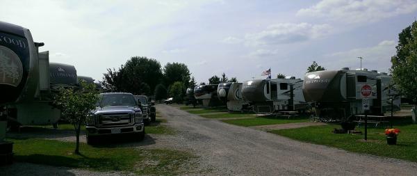 The campground filling up with Redwood units! Photo(2)