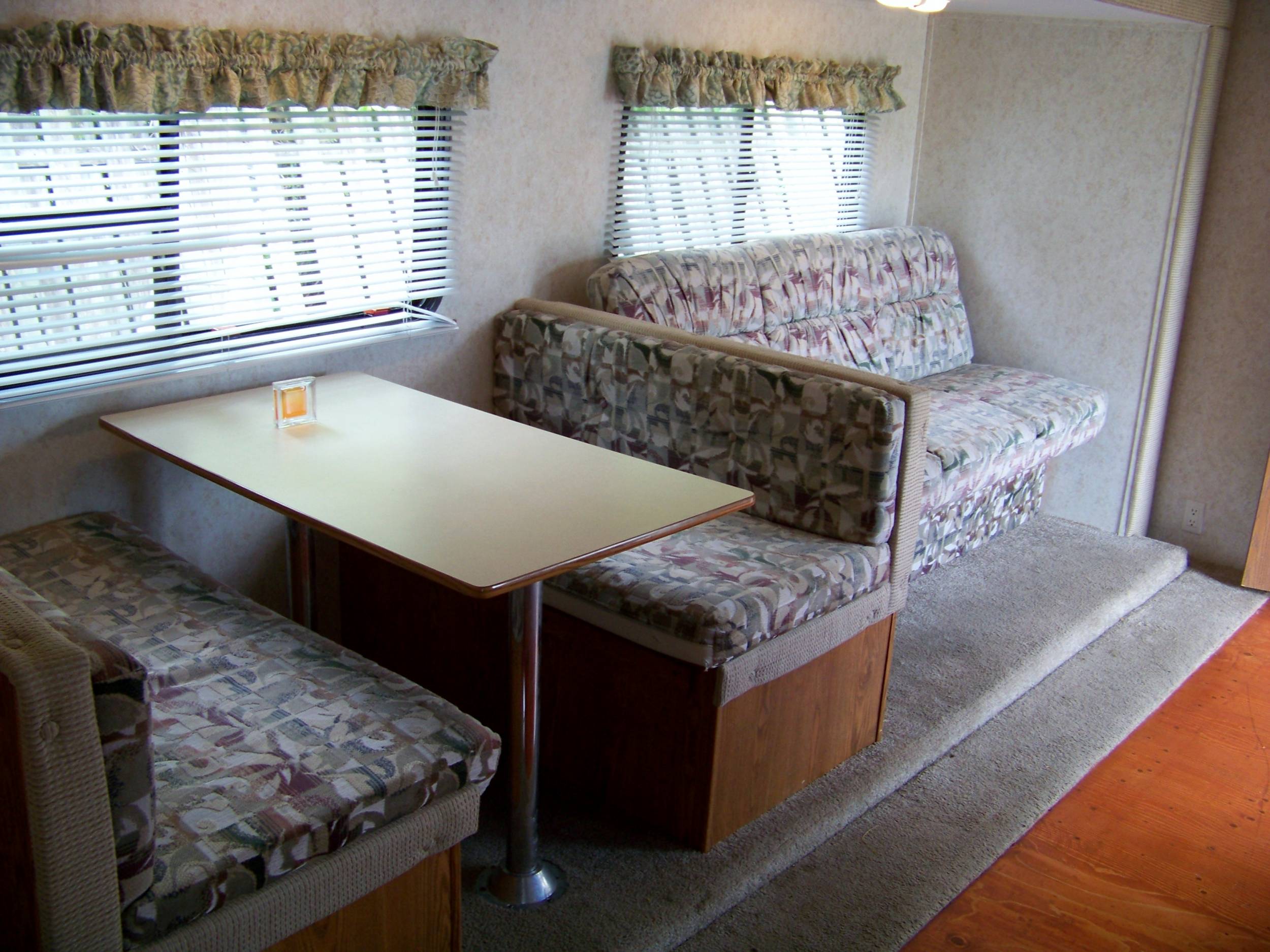 The couch and table