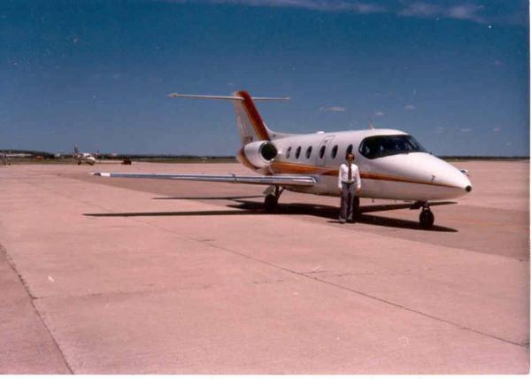 The old days when I was a Demo pilot for Mitsubishi Aircraft Intl...and had hair!