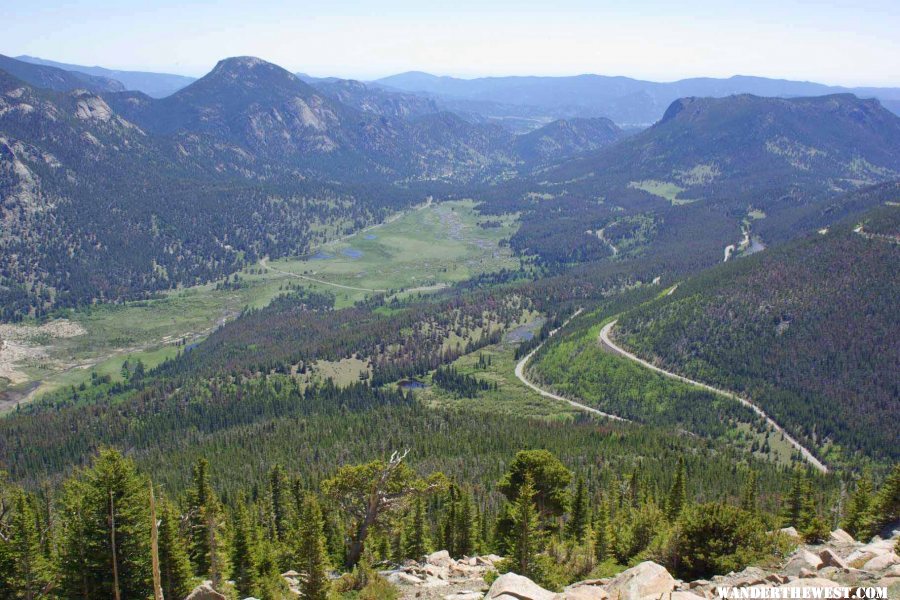 The Switchbacks down to Estes Park