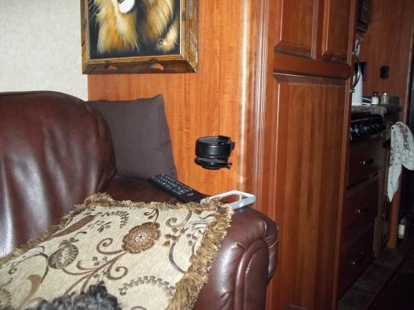 This is the cup holder I added to each end of the couch.  I found them at Target automotive accessories.