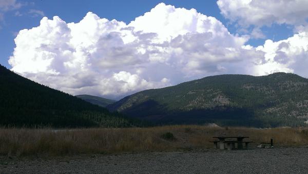 Thunderstorm coming at Lake Koocanusa 9/8/13