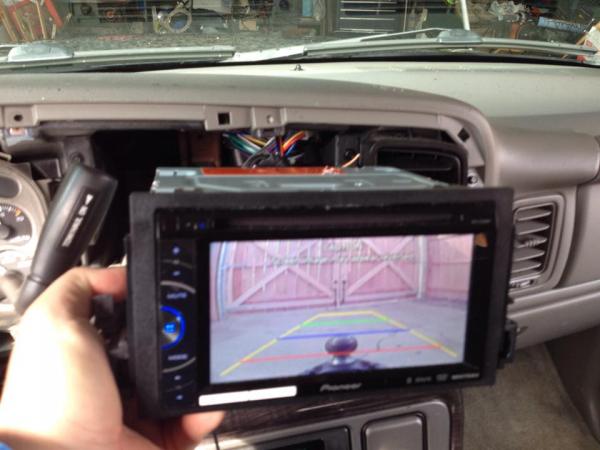 To keep my marriage a happy one and reduce any tension at the start and end of the trip I installed a backup camera. A quick $20 purchase on Amazon (r