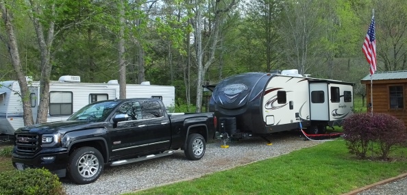 Travel Trailer and PU Truck Georgia Campground (2017)