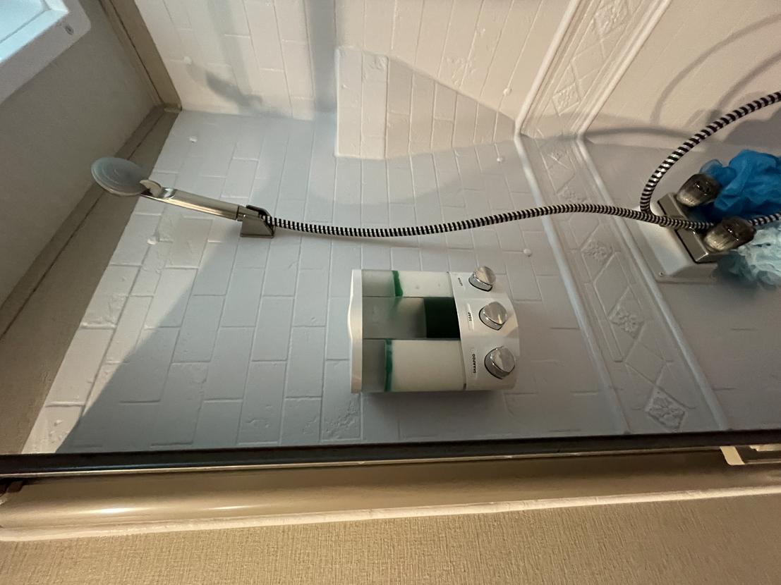 Triple dispenser in shower