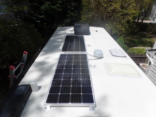 Two 200W panels and PVC box