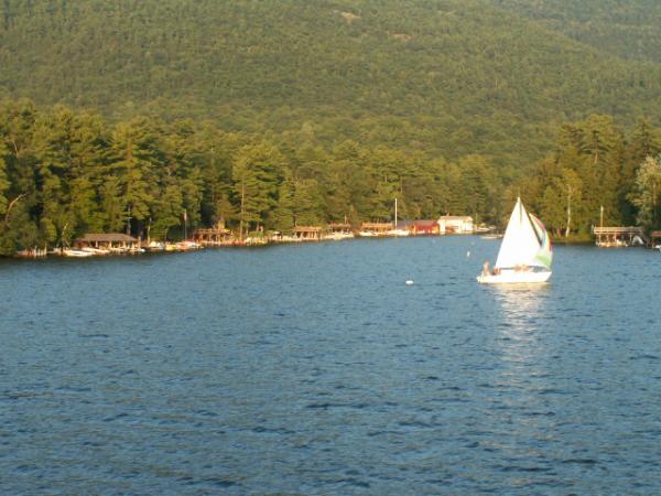 Up in a cove, Sailboat on the Lake